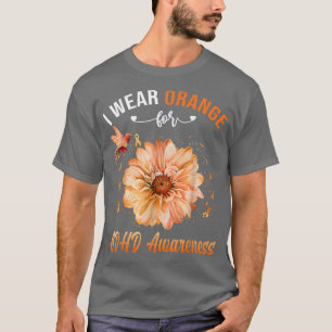 ADHD AwarenessI Wear Pink Hummingbird Ribbon T-Shirt