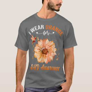 ADHD AwarenessI Wear Pink Hummingbird Ribbon  T-Shirt