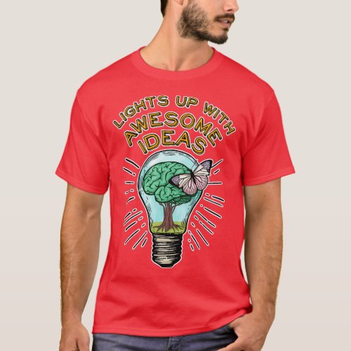 ADHD benefit about creativity light bulb butterfly T_Shirt