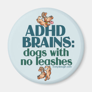ADHD BRAINS (blue) Magnet