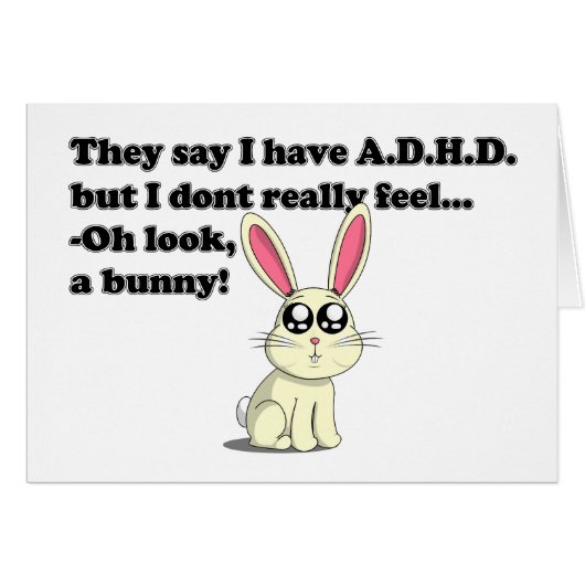 ADHD bunny Cards (Front Horizontal)
