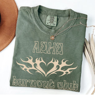 ADHD Burnout Club   AuDHD Overstimulated Mom T-Shirt