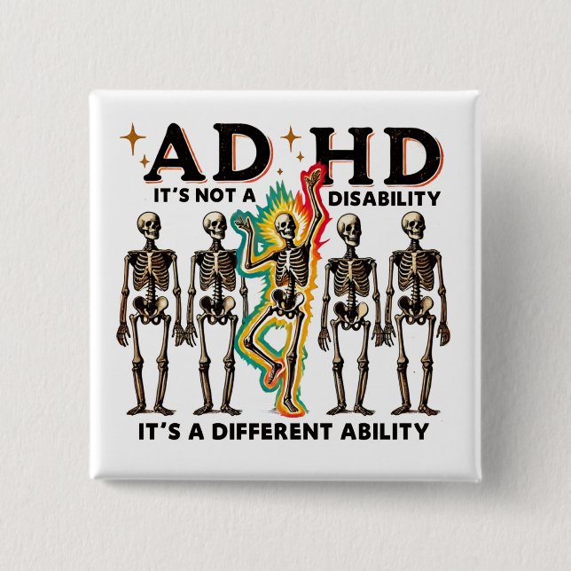 adhd burnout club  button (Front)
