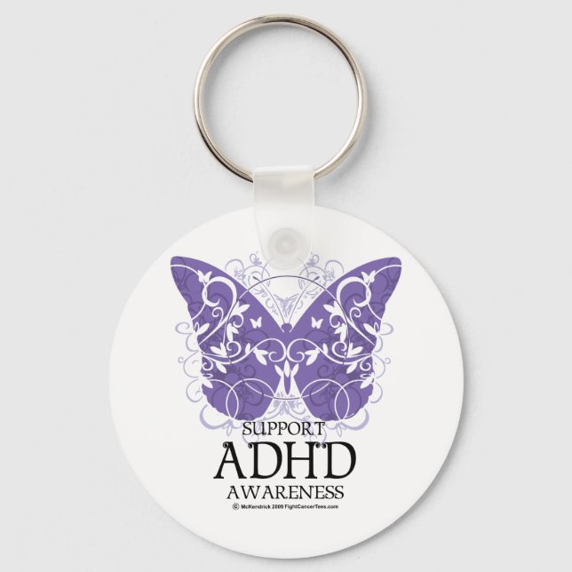 ADHD Butterfly Keychain (Front)