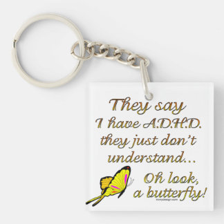 ADHD Butterfly Keychain