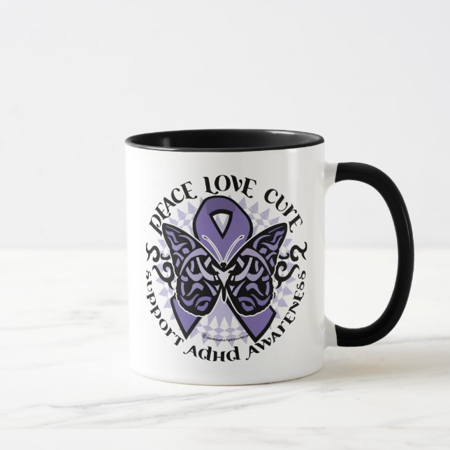 ADHD Butterfly Tribal 2 Mug (Right)