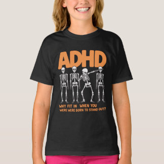 ADHD Dabbing Skeleton T-Shirt