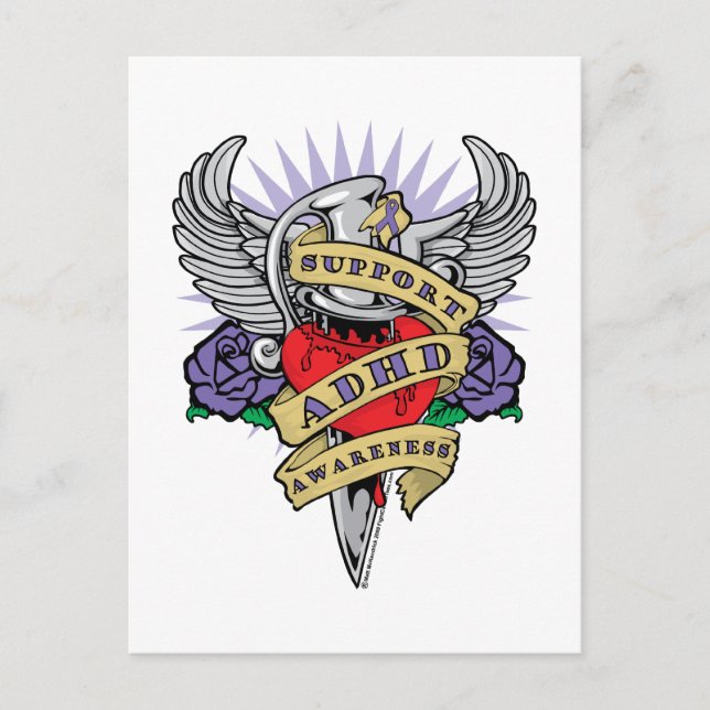 ADHD Dagger Postcard (Front)