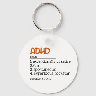 ADHD Definition Neurodiversity Awareness Keychain