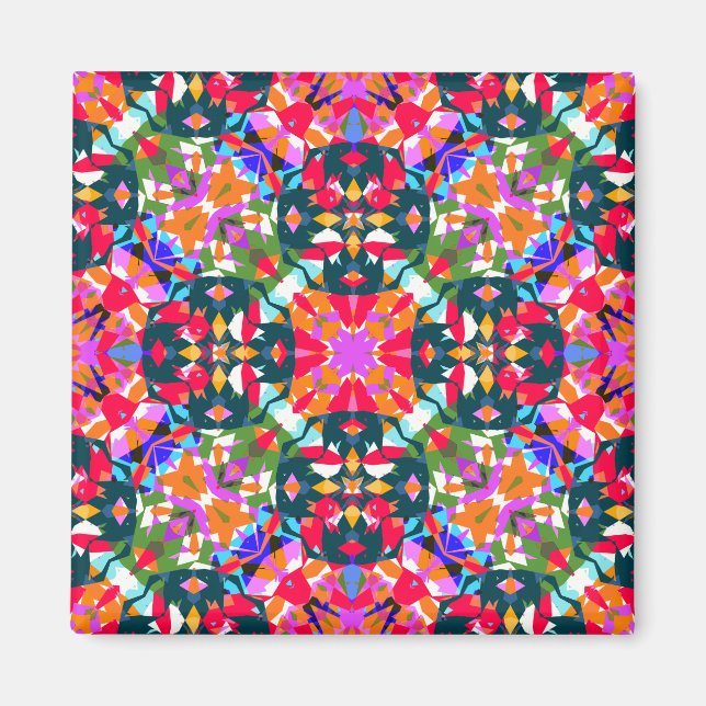 ADHD Dopamine Boost Positivity Pattern Colorful Magnet (Front)