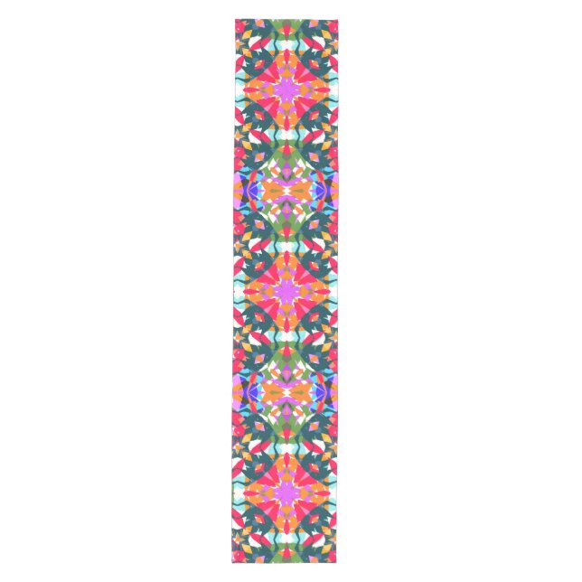 ADHD Dopamine Boost Positivity Pattern Colorful Medium Table Runner (Front)