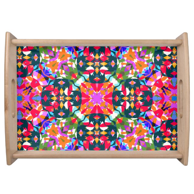 ADHD Dopamine Boost Positivity Pattern Colorful Serving Tray (Front)