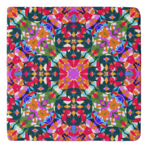 ADHD Dopamine Boost Positivity Pattern Colorful Trivet