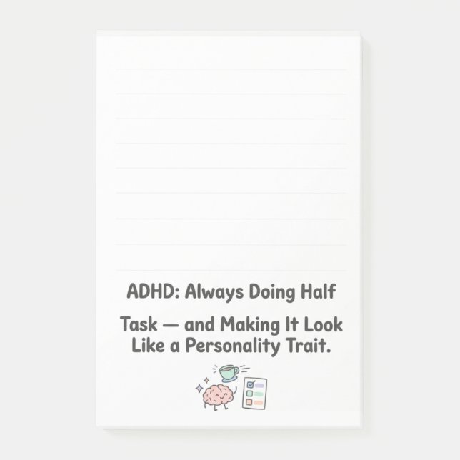 ADHD Funny Acronym Focus & Task Management  Post-it Notes (Front)
