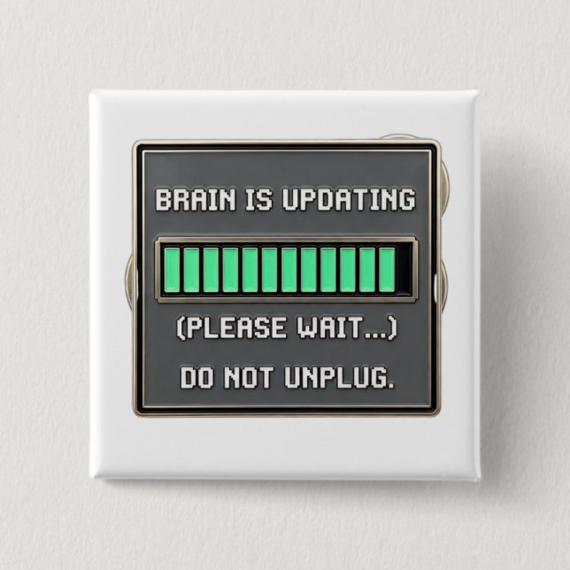 ADHD Funny Brain Loading Progress Bar Button (Front)