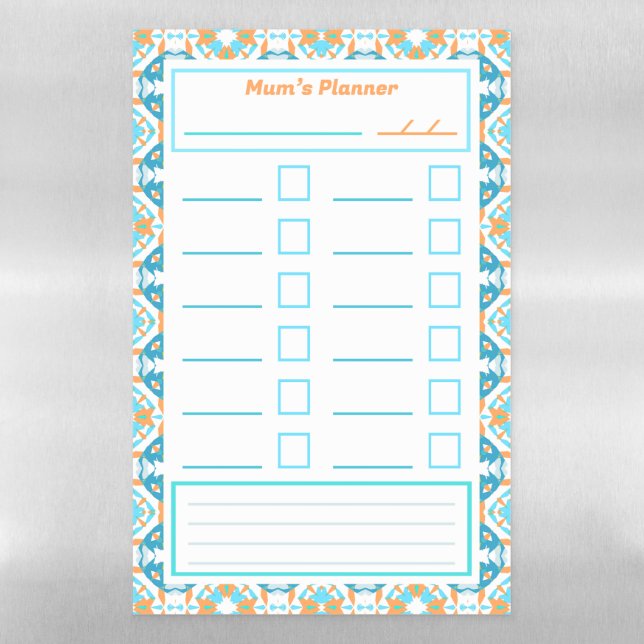 ADHD Girl’s Goal Habit Tracker Planner Fridge Magnetic Dry Erase Sheet (Vertical)