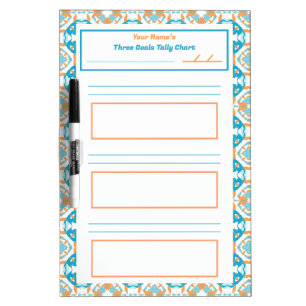 ADHD Girl’s Goal Habit Tracker Tally Chart Fridge Dry Erase Board