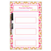 ADHD Girl’s Goal Habit Tracker Tally Chart Fridge