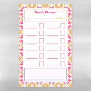 ADHD Girl’s Reminder Goal Tracker Planner Fridge Magnetic Dry Erase Sheet