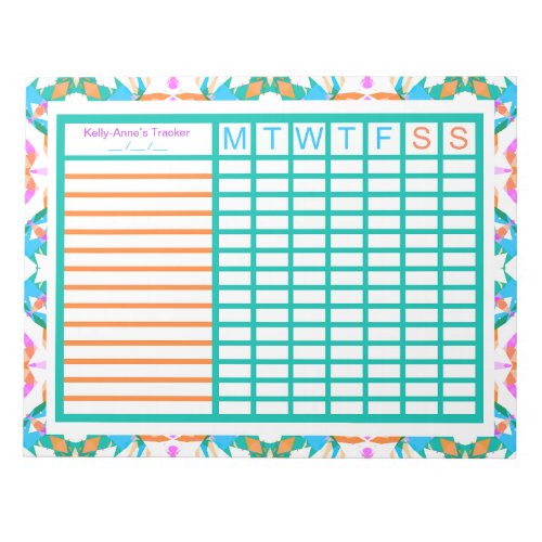 ADHD Girls Womens Weekly Tracker Project Planner Notepad