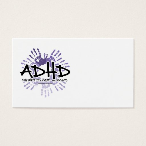 Customizable ADHD Handprint Business Cards