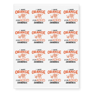 ADHD Highway To Hey Look Men's  adhd awareness Temporary Tattoos