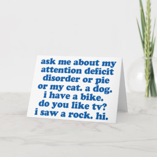 ADHD Humor Quote Card