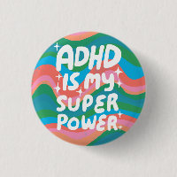 ADHD is my Superpower Fun Bubble Letters Colorful