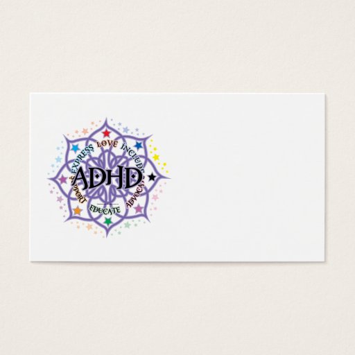 Customizable ADHD Lotus Tribal Business Card Templates