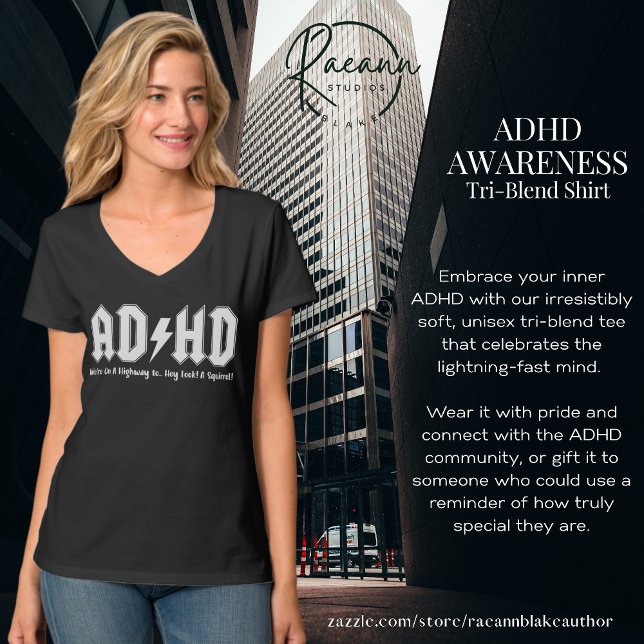 ADHD Mental Health Awareness V-Neck T-Shirt (Creator Uploaded)