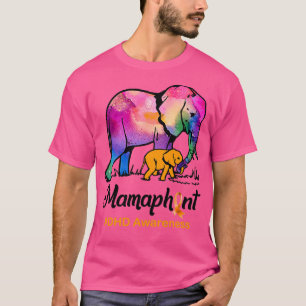 ADHD Mom Elephant Mamaphant ADHD Awareness T-Shirt