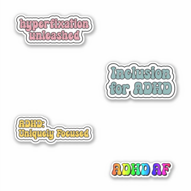 ADHD Neurodiversity Awareness Sticker Pack  (Front)