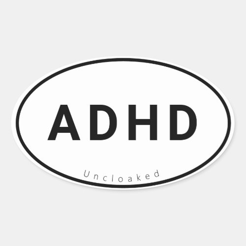 ADHD Oval Sticker