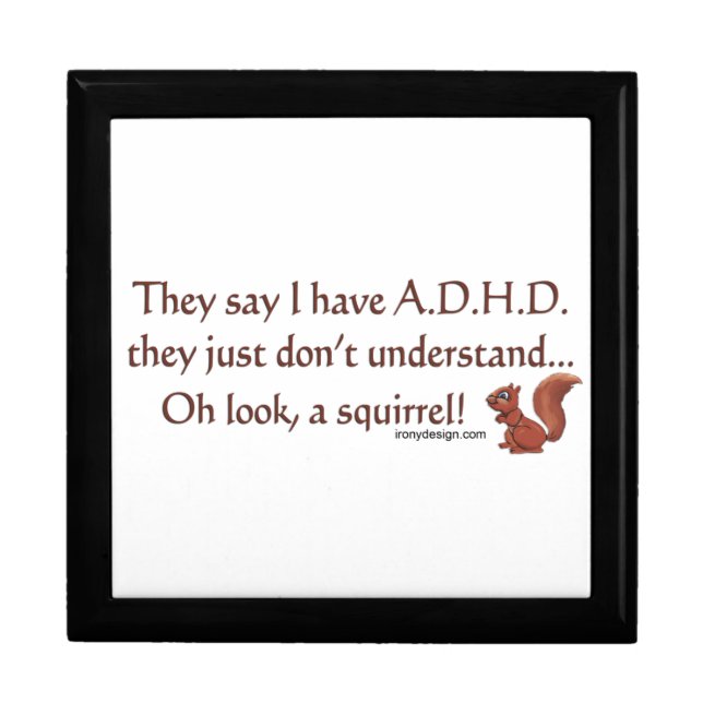 ADHD Squirrel Humor Gift Box (Front)