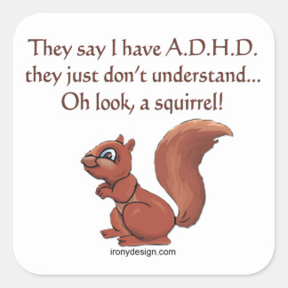 Oh Look A Squirrel Stickers | Zazzle