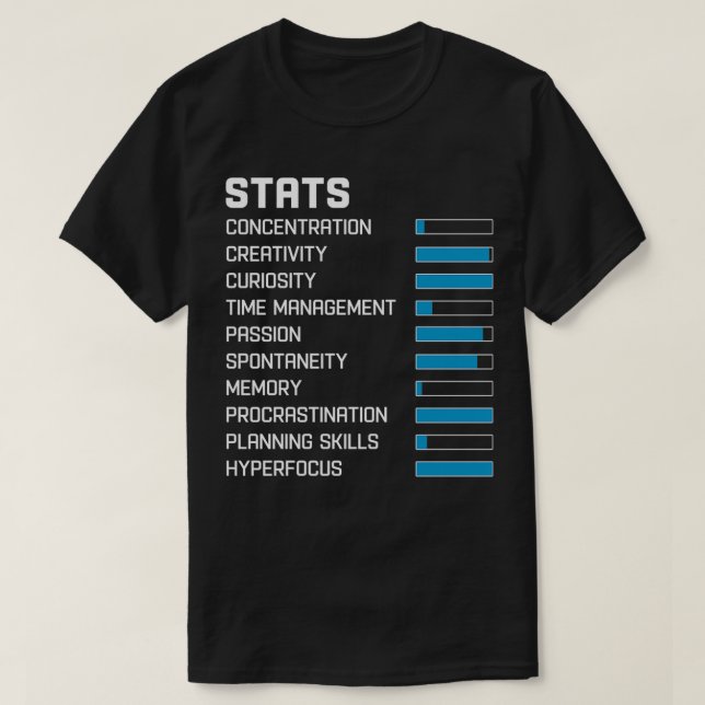 ADHD Stats T-Shirt (Design Front)