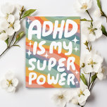 ADHD Super Power Fun Bubble Letters CUSTOM  Postcard<br><div class="desc">Hand made card for you! Customize with your own text or change the colors. Check my shop for lots more colors and designs or let me know if you'd like something custom!</div>