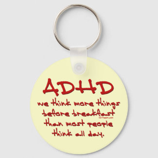 ADHD Think More Keychain