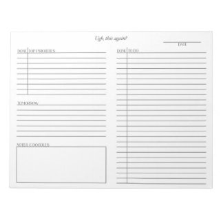 ADHD To-Do Notepad