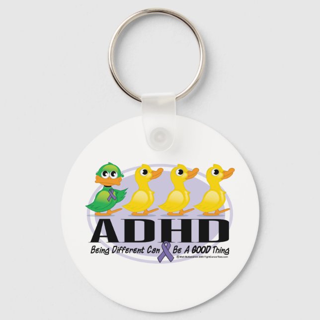 ADHD Ugly Duckling Keychain (Front)