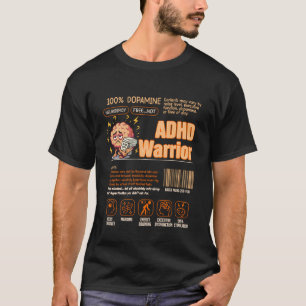 ADHD Warrior Barcode Neurodiversity ADHD Autism Do T-Shirt