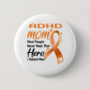 ADHDADHD Awareness Month Ribbon Gifts Button