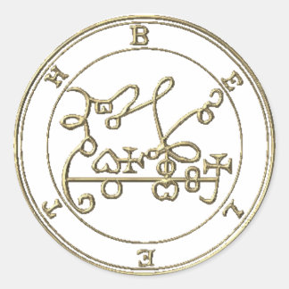 Adhesive Beleth Goétia Classic Round Sticker
