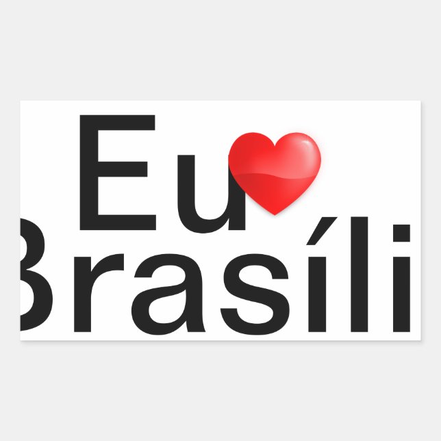 Adhesive Brasília Brazil Rectangular Sticker (Front)