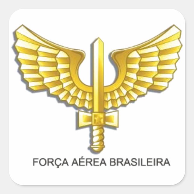 Adhesive Brazilian Air Force — FAB Square Sticker (Front)