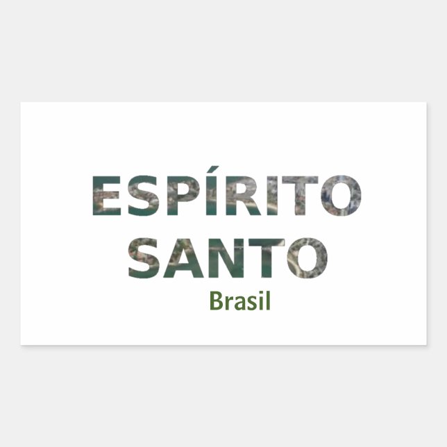 Adhesive Espírito Santo Rectangular Sticker (Front)