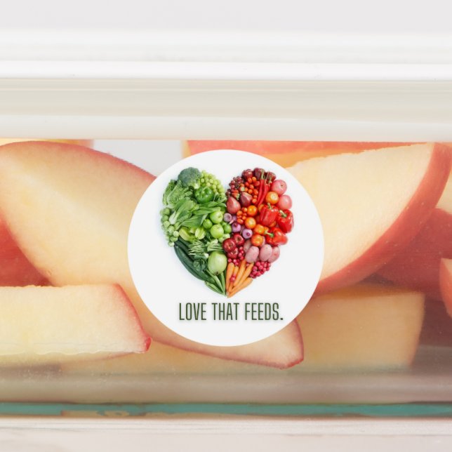 Adhesive labels for packaging or jars of food. (Affixed)