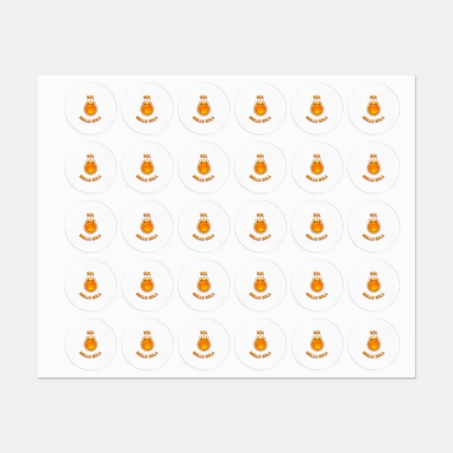 Adhesive Labels with Sol Brillo Sola Logo | Sti (Sheet)