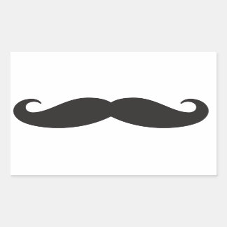 Adhesive Mustache Rectangular Sticker