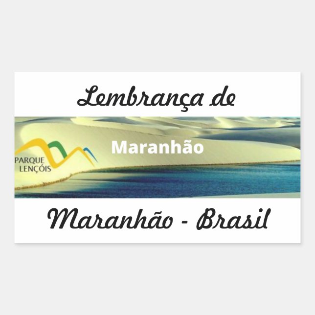 Adhesive reminder of Maranhão Rectangular Sticker (Front)
